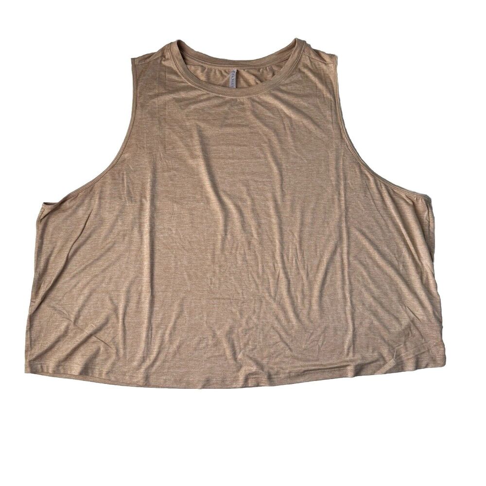Fabletics Women’s Blake Muscle Tank Heather Brown Size 3X  NWT